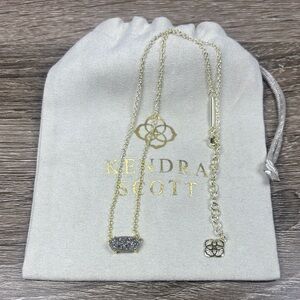 Elisa Kendra Scott Gold & Platinum Drusy Necklace 💛